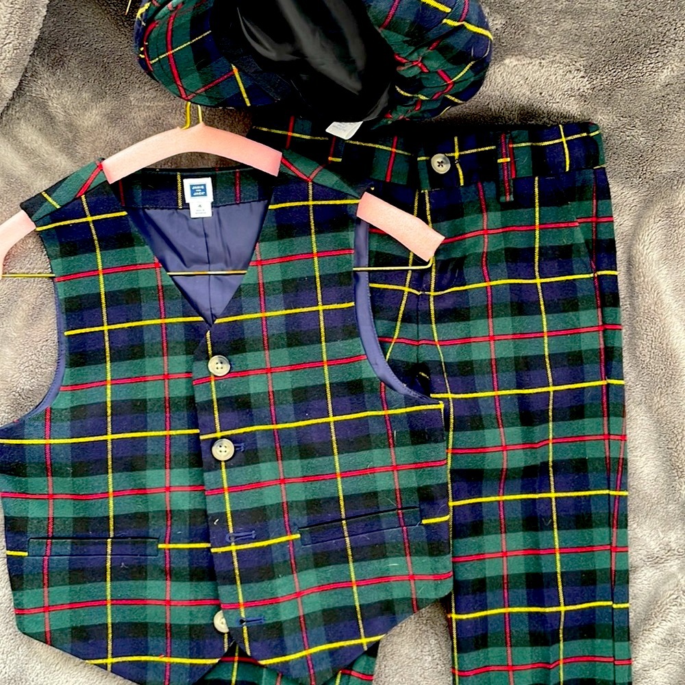 Janie & Jack Plaid Holiday Suit